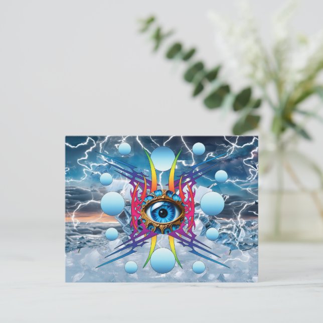 Elektrischer Sturm Feiertagspostkarte (Stehend Vorderseite)