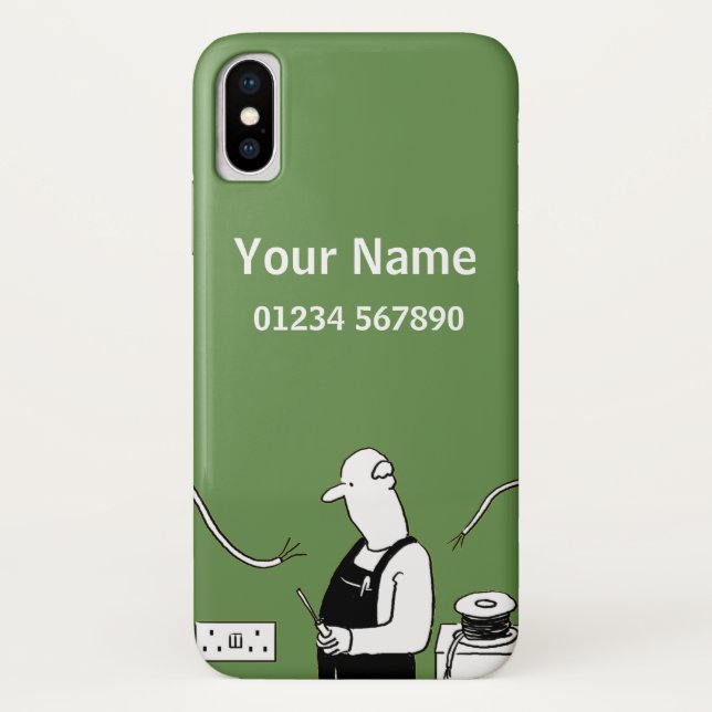 Elektrischer Theme Cartoon Case-Mate iPhone Hülle (Rückseite)