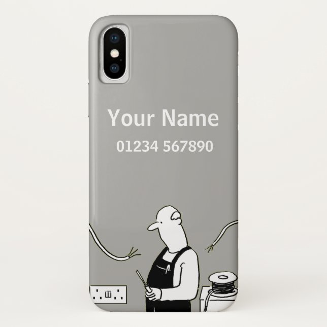 Elektrischer Theme Cartoon Case-Mate iPhone Hülle (Rückseite)