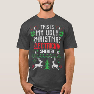 Elektrischer Ugly Weihnachtssüßer T-Shirt