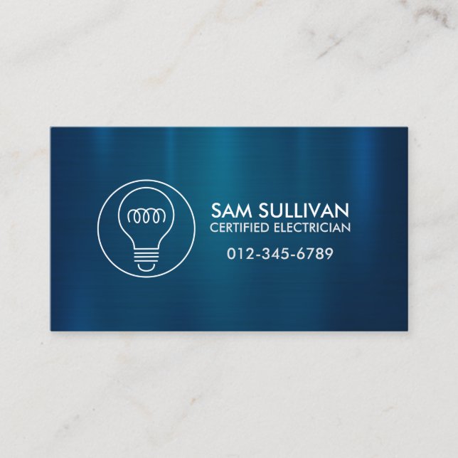 Elektrischer Unternehmer Visitenkarte (Vorderseite)