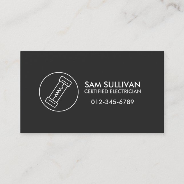 Elektrischer Unternehmer Visitenkarte (Vorderseite)