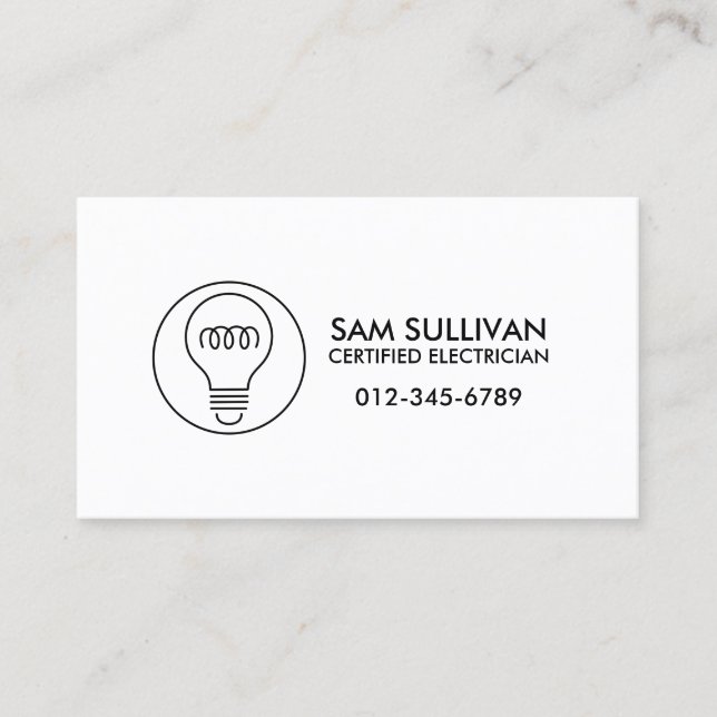 Elektrischer Unternehmer Visitenkarte (Vorderseite)