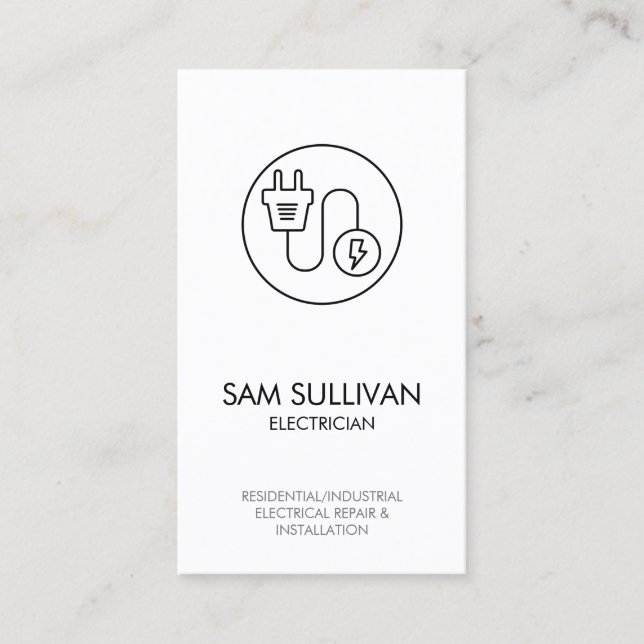 Elektrischer Unternehmer Visitenkarte (Vorderseite)