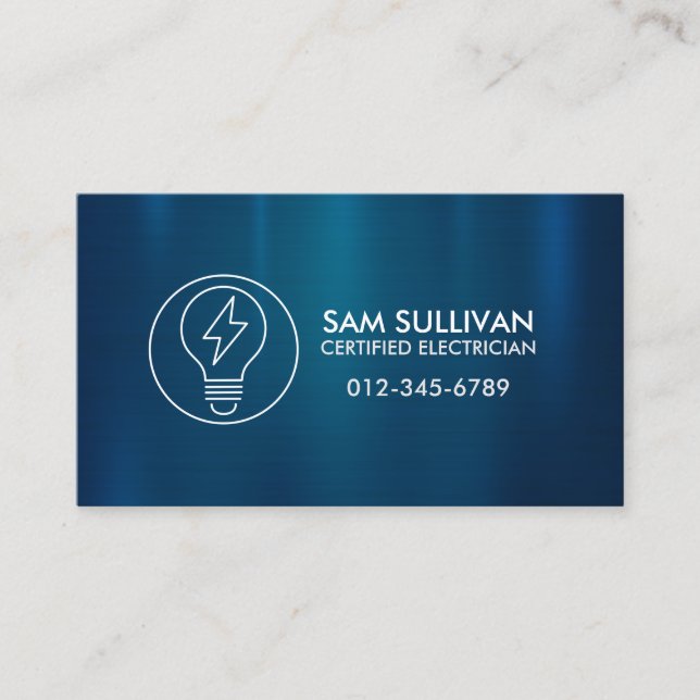 Elektrischer Unternehmer Visitenkarte (Vorderseite)