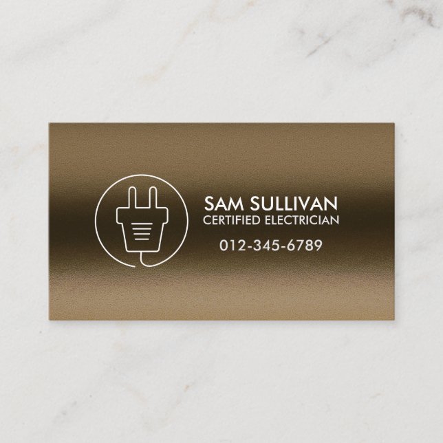 Elektrischer Unternehmer Visitenkarte (Vorderseite)