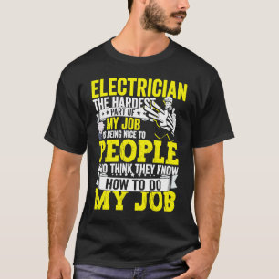 Elektrischer Vater Bekleidung Elektrische Lineman T-Shirt