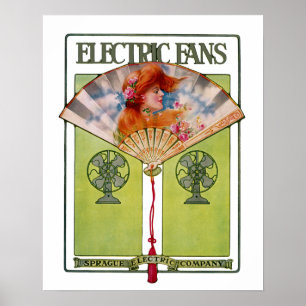 Elektrischer Ventilator Werbung Poster