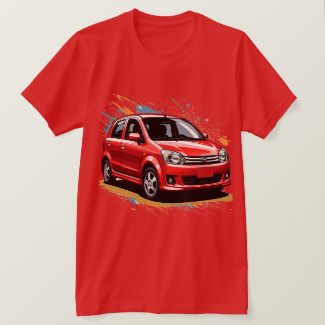 Elektrischer Wagen mit lebhaften Farbabstrichen T-Shirt (Design vorne)