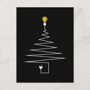 Elektrischer Weihnachtsbaum Feiertagspostkarte