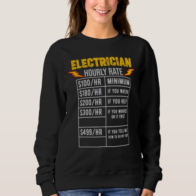 Elektrischer Wireman Lineman Power Stromexperte H Sweatshirt (Vorderseite)