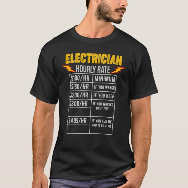 Elektrischer Wireman Lineman Power Stromexperte H T-Shirt (Vorderseite)