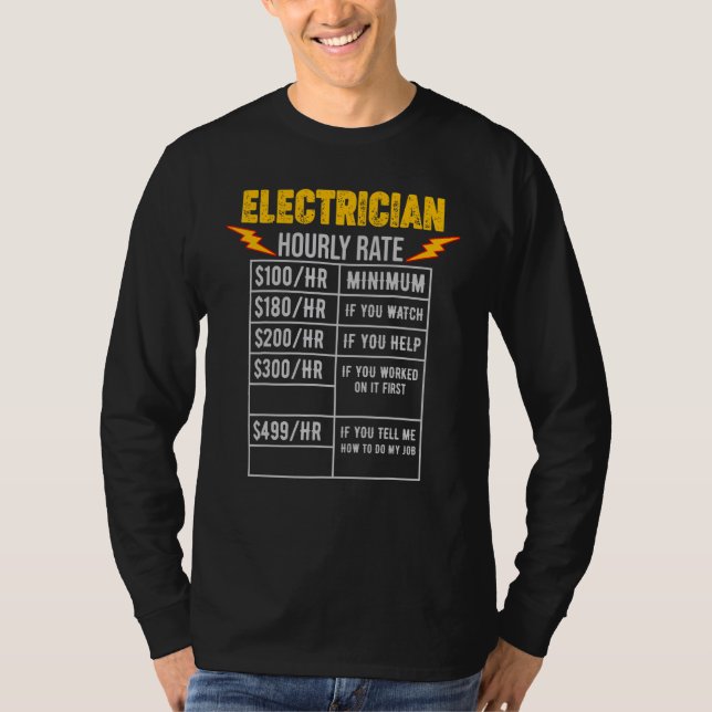 Elektrischer Wireman Lineman Power Stromexperte H T-Shirt (Vorderseite)