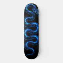 Elektrisches Blaues Schlangenskateboard Schwarzer