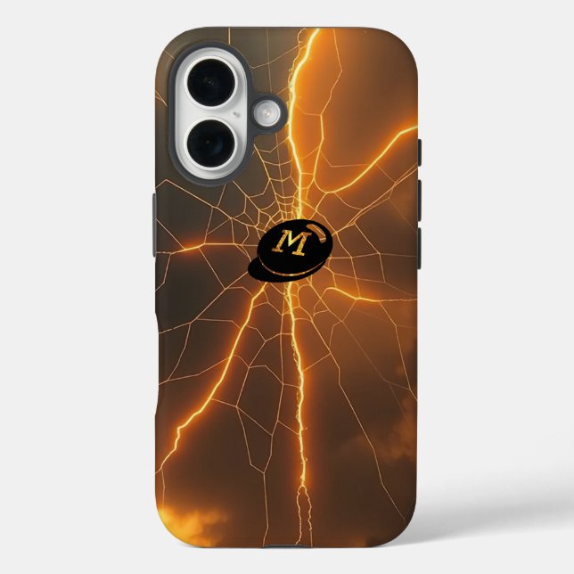 Elektrisches Blitznetz im Sturm Case-Mate iPhone Hülle (Rückseite)