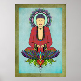 Elektrisches Buddha-Poster/Print Poster