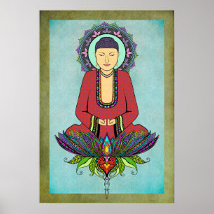 Elektrisches Buddha-Poster/Print Poster