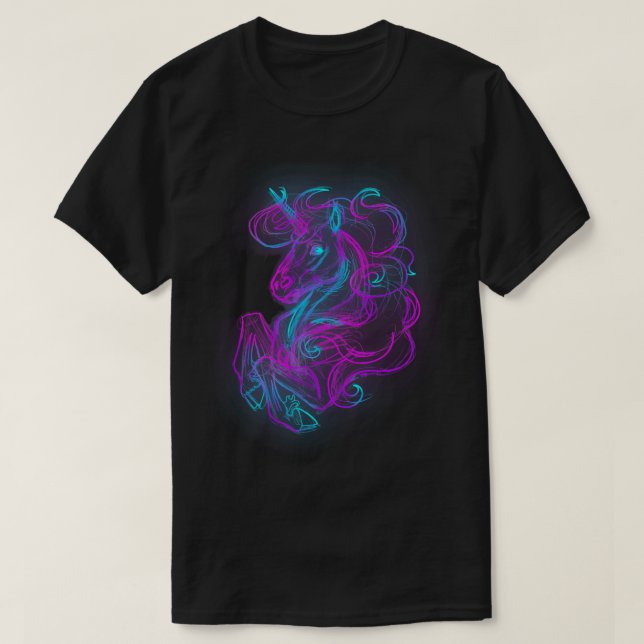 Elektrisches Einhorn T-Shirt (Design vorne)