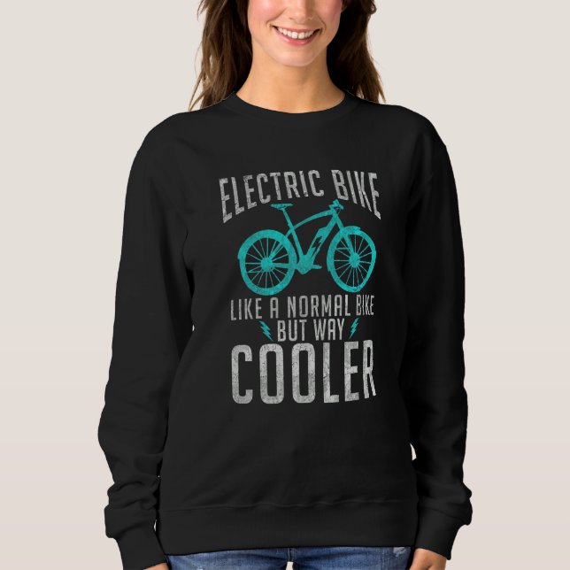 Elektrisches Fahrrad wie ein normales Fahrrad aber Sweatshirt (Vorderseite)