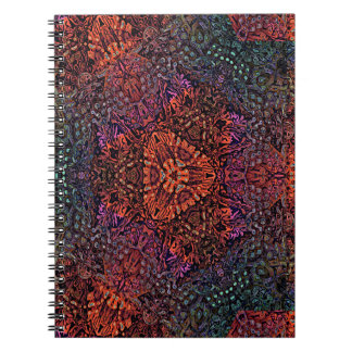 Elektrisches Fraktal-Kaleidoskop abstraktes Design Notizblock