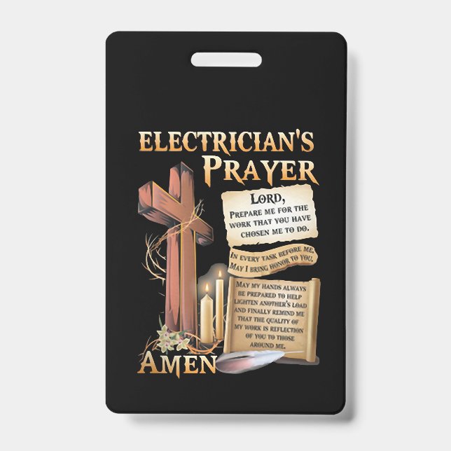 Elektrisches Gebet Amen Ausweis (Vorderseite)