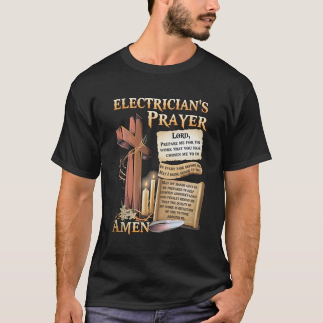 Elektrisches Gebet Amen T-Shirt (Vorderseite)