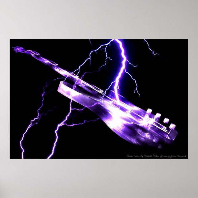 ELEKTRISCHES GITAR lila Poster (Vorne)