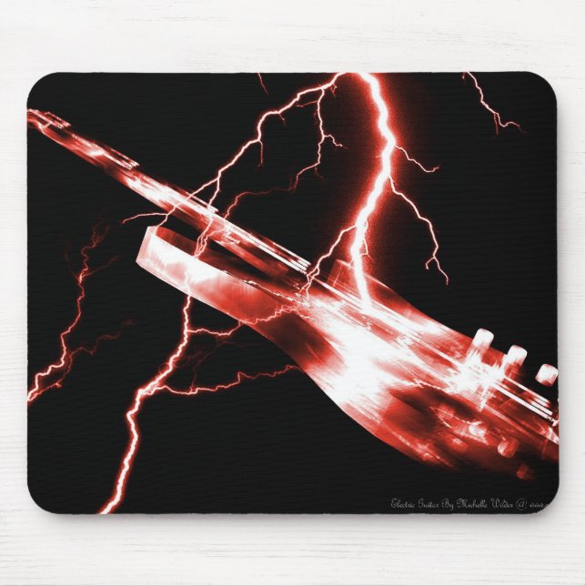 ELEKTRISCHES GITAR rot Mousepad (Vorne)