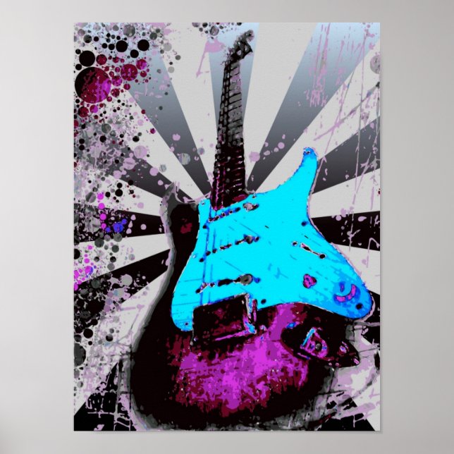 Elektrisches Gitarrenposter Poster (Vorne)