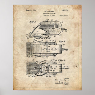 Elektrisches Haarfahne-Patent Poster