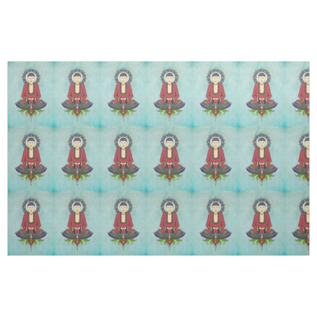 Elektrisches kundengerechtes Gewebe Buddhas Stoff (Fat Quarter (45,7 x 55,9 cm))
