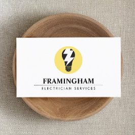 Elektrisches Leuchtmittel-Logo Visitenkarte