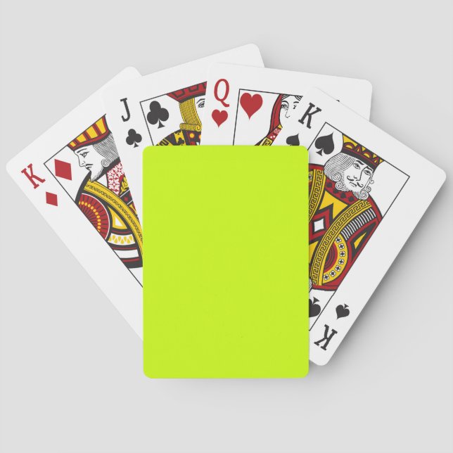 Elektrisches Limette Einfarbig Spielkarten (Rückseite)