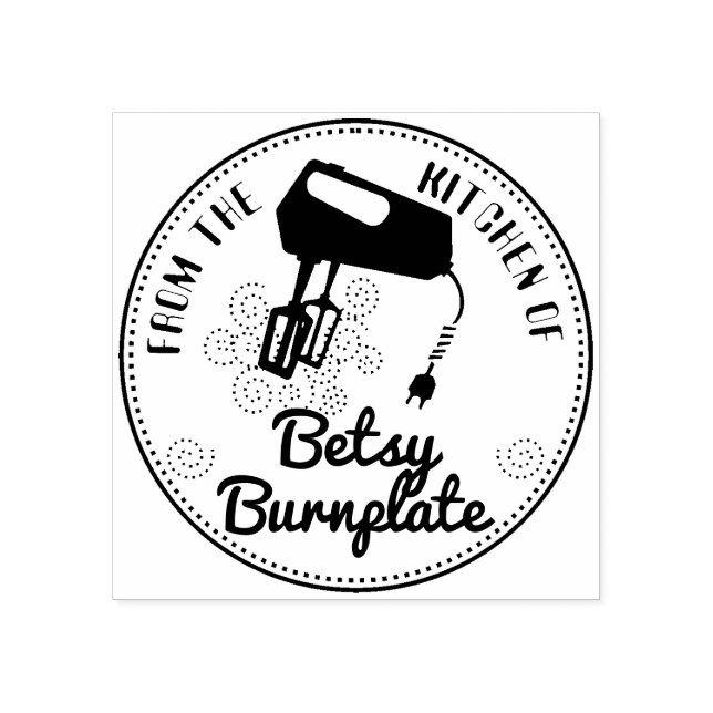 Elektrisches Mischbacken kulinarisch aus der Küche Gummistempel (Prägung)