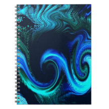 Elektrisches Ocean Spiral Notebook