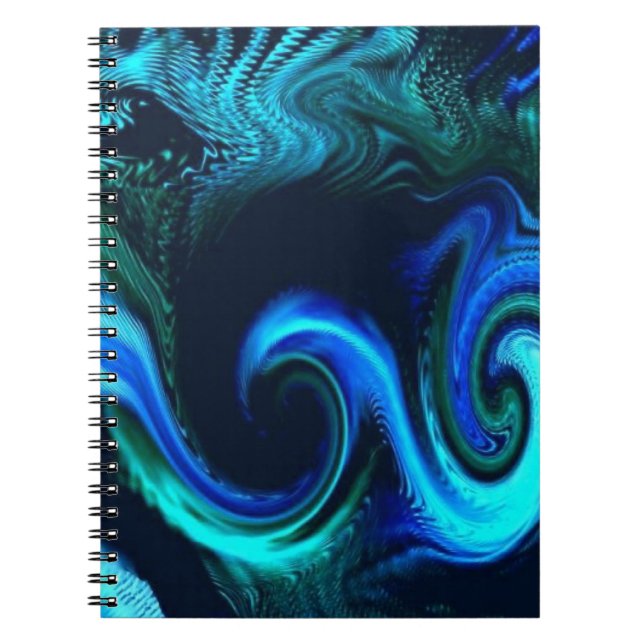 Elektrisches Ocean Spiral Notebook Notizblock (Vorderseite)