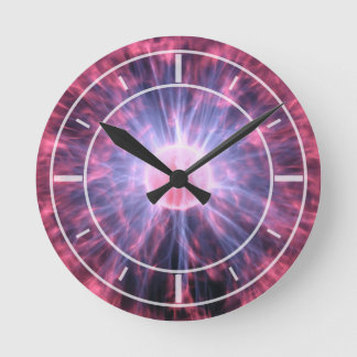 Elektrisches Plasma Runde Wanduhr