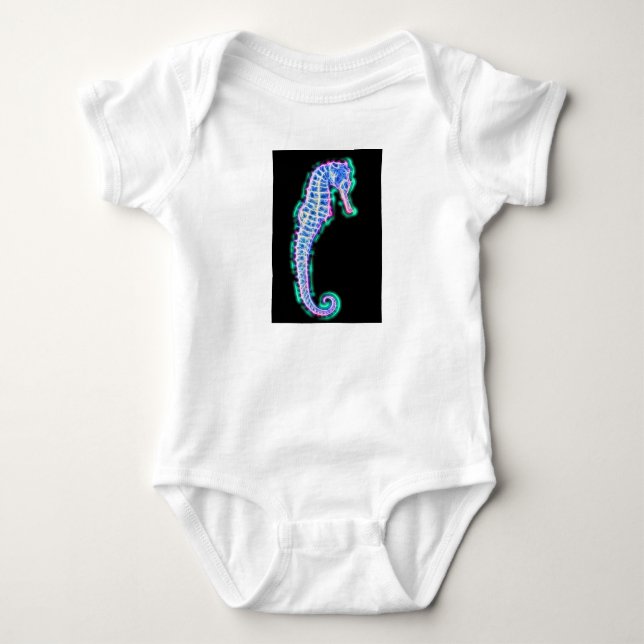 Elektrisches Seepferd Baby Strampler (Vorderseite)