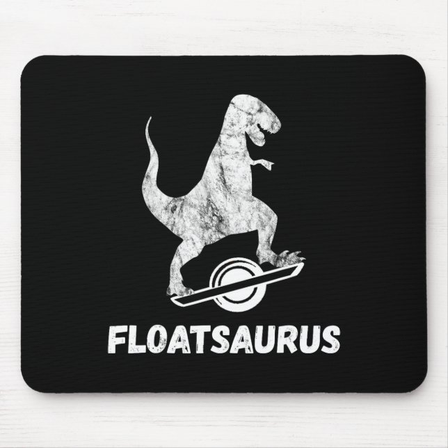 Elektrisches Skateboard Float T-Rex Saurus Ein Rad Mousepad (Vorne)