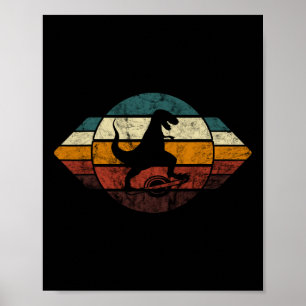 Elektrisches Skateboard Vintage Retro Floating T-R Poster