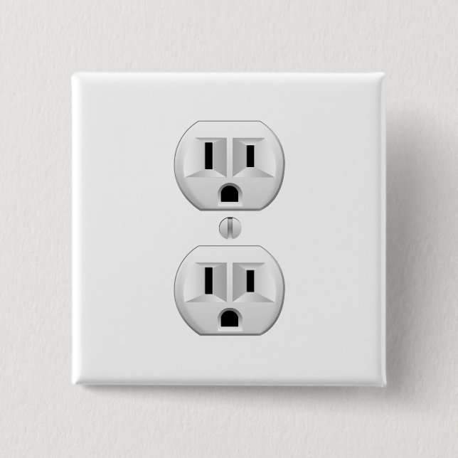 Elektrisches Stecker-Klicken, zum des Farbdekors Button (Vorderseite)