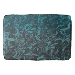 Elektrisches Teal Blau-Marmor-Schmelz Badematte