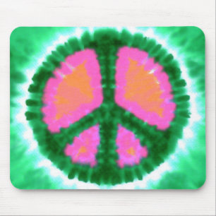 Elektrisches Tie-Dye Friedenszeichen Mousepad