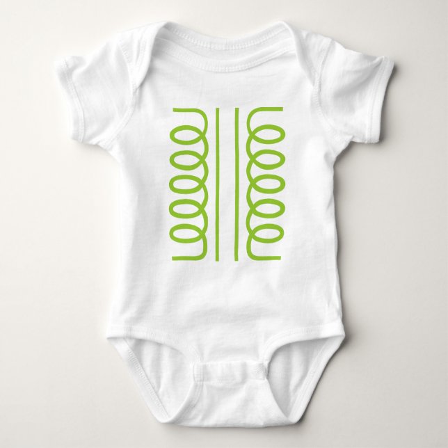 Elektrisches Transformatorsymbol Baby Strampler (Vorderseite)