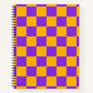 Elektrisches Violett und Goldenes Bernstein-Schach Notizbuch