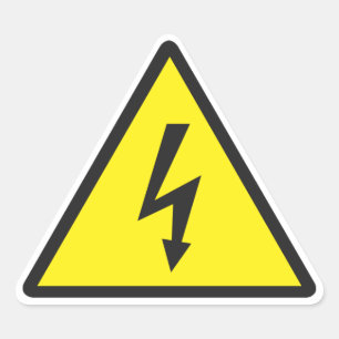 Elektrisches Warnsymbol Dreieck Aufkleber