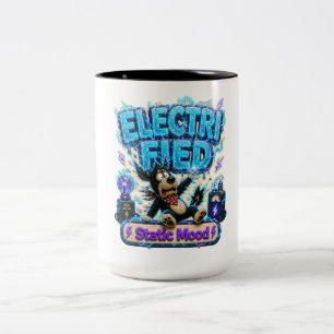 Elektrisierte statische Stimmung Lustig Zweifarbige Tasse