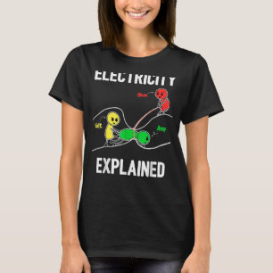 Elektrizität erklärt Ohm Volt Ampere Electrician T-Shirt