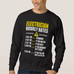 Elektrizitätsstundentarife Stromversorger Lineman Sweatshirt