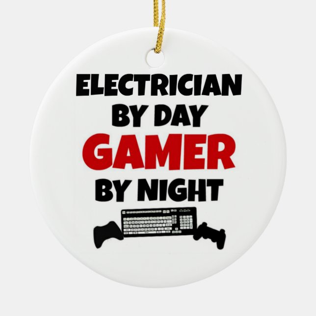 Elektrizitätsversorger bei Day Gamer by Night Keramikornament (Vorne)